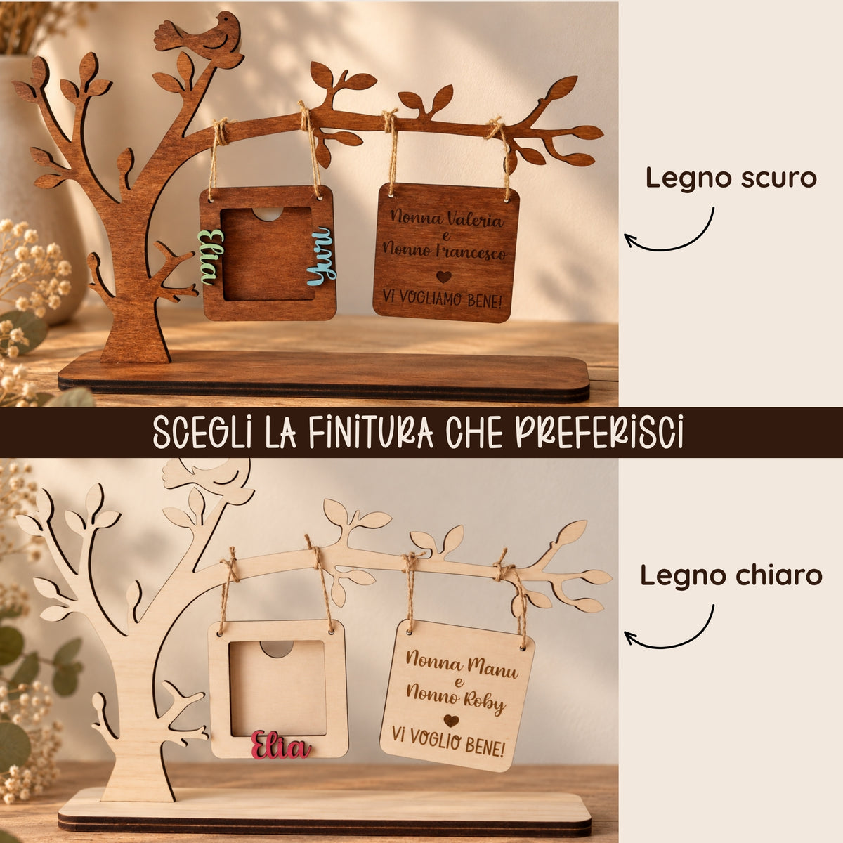 Albero Portafoto Personalizzato | Regalo Festa dei Nonni