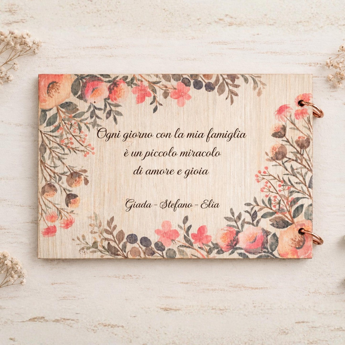 Album Fotografico Personalizzato in Legno – 24,5 x 17,5 cm