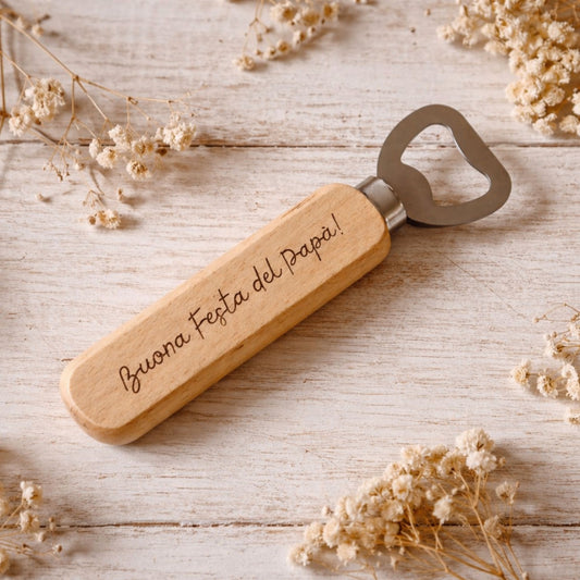 Apribottiglie Personalizzato in Legno Inciso
