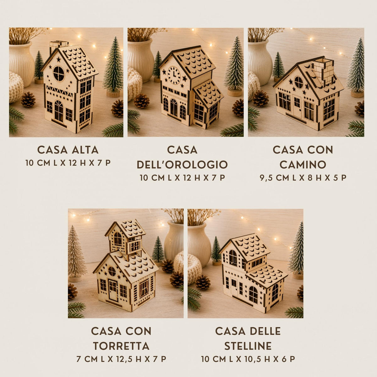 Casette in Legno di Natale