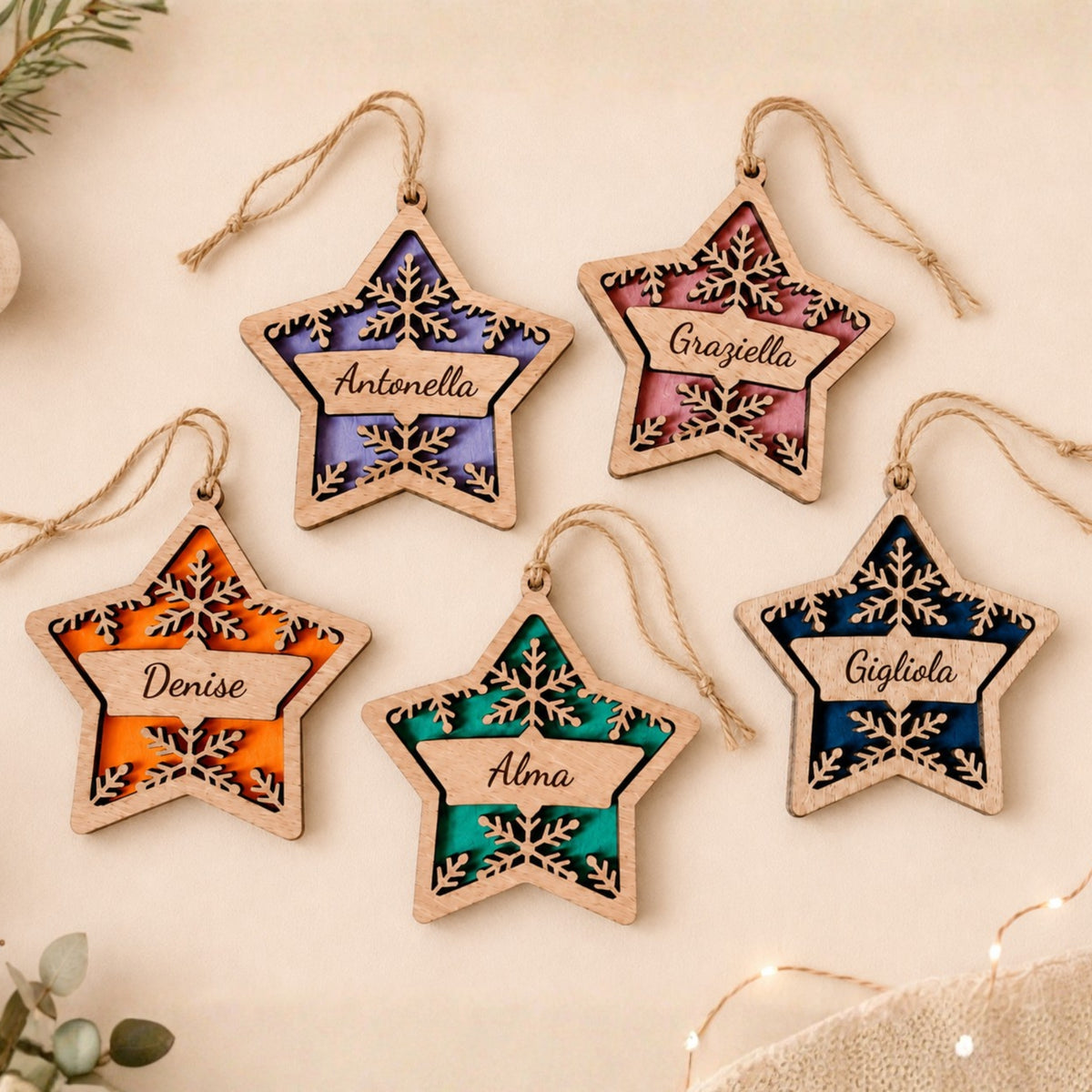 Stellina Fiocco Di Neve | Decorazione Personalizzata