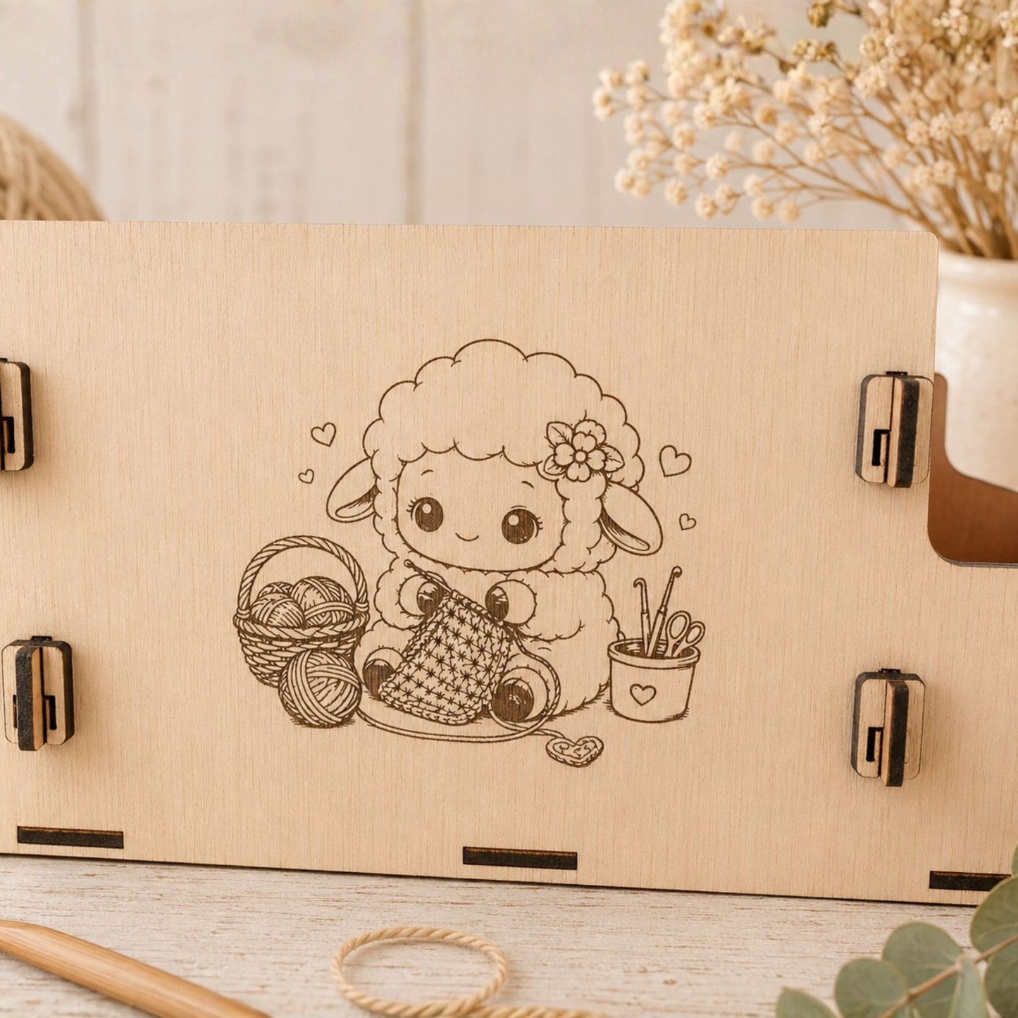 Organizer Crochet Personalizzato con Porta Gomitoli