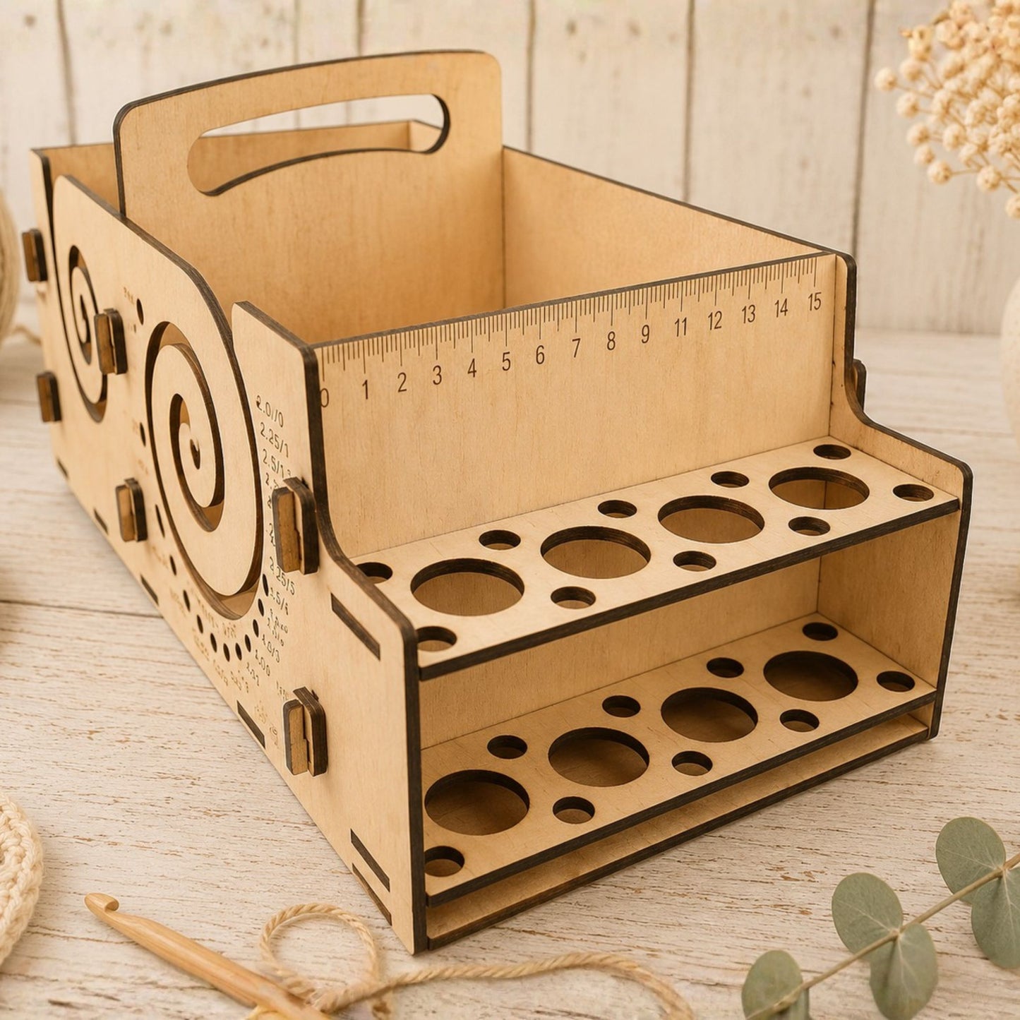 Organizer Crochet Personalizzato con Porta Gomitoli