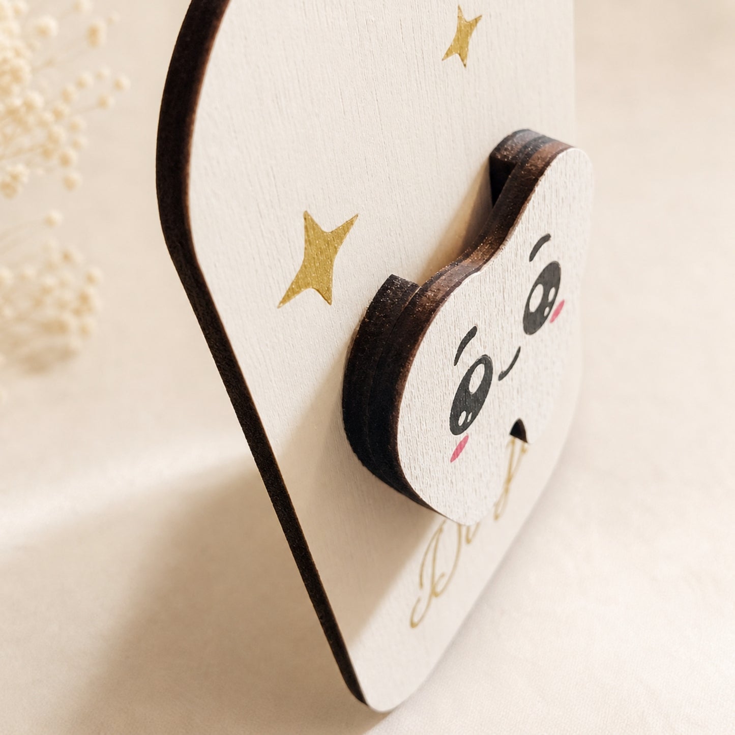 Porta Soldini Fatina dei Denti Personalizzato in Legno con Nome