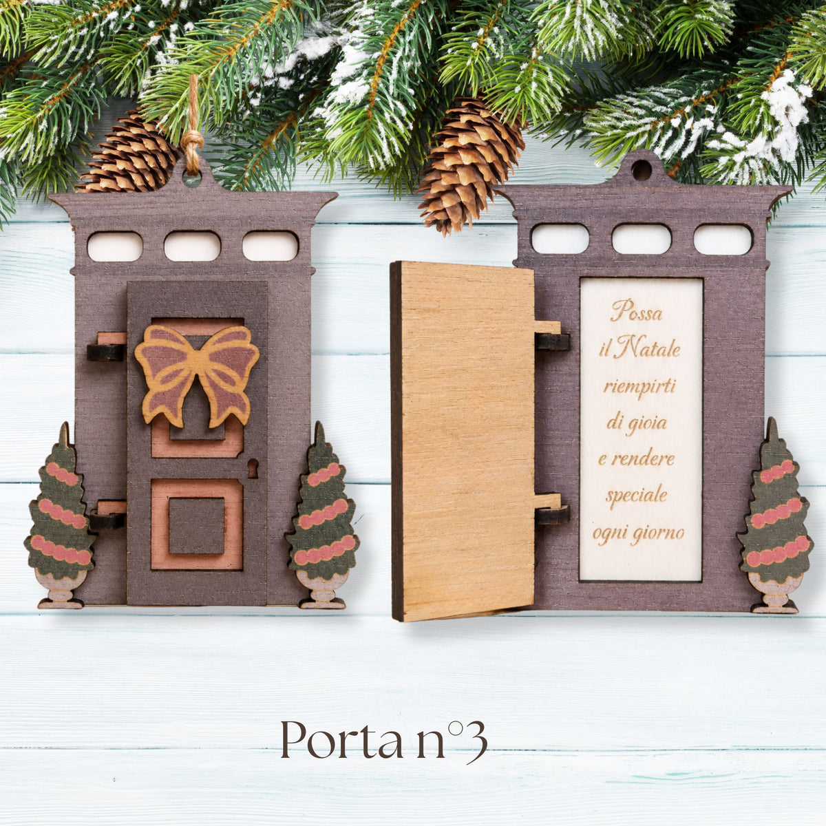Porticina di Natale Personalizzata con Messaggio Segreto