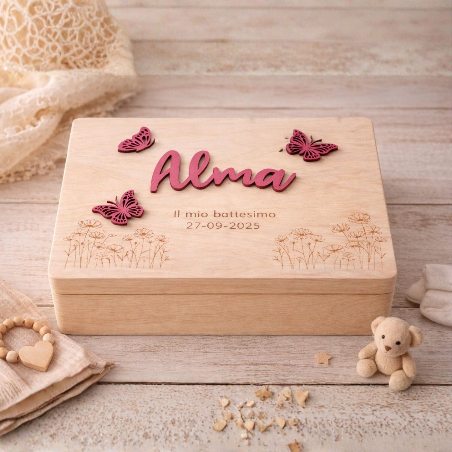 Scatola dei Ricordi Personalizzata in Legno