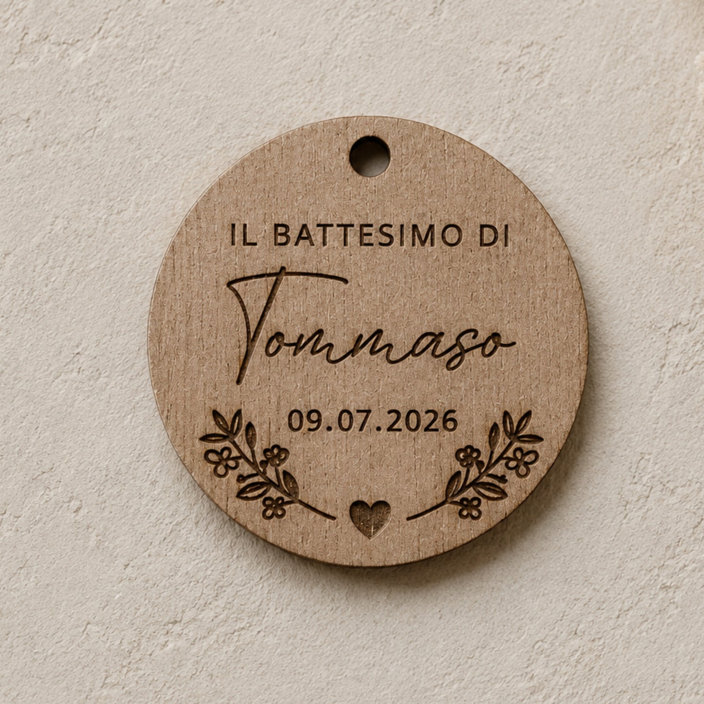 Tag bomboniere personalizzati in legno | Matrimonio, battesimo, comunione e cresima