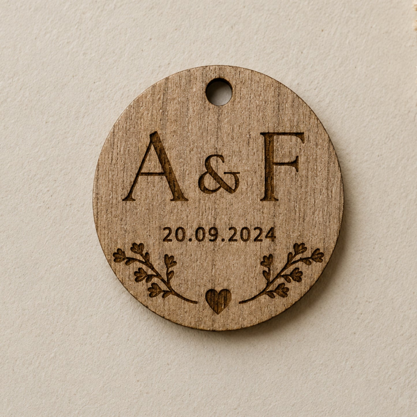 Tag bomboniere personalizzati in legno | Matrimonio, battesimo, comunione e cresima